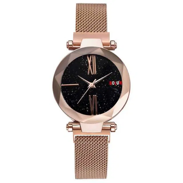 Casual Metal Analog Watch For Women (Black) (MP-99)