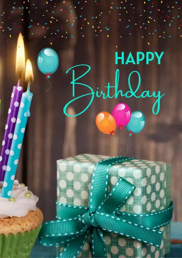 Birthday Greeting Card, Multicolor