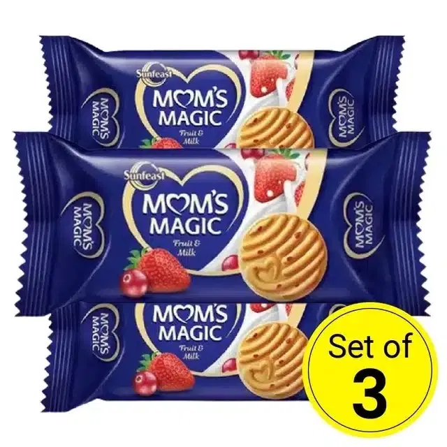 Sunfeast Mom'S Magic Fruit & Milk Cookies 3X54.4 g (Pack Of 3)