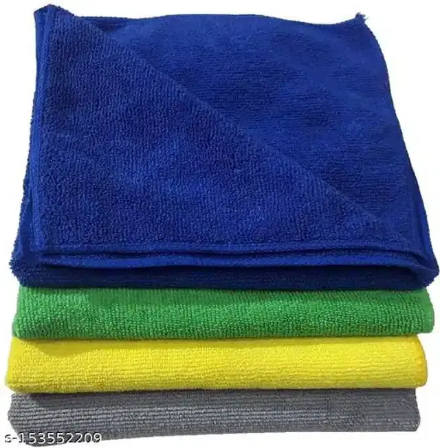 Microfiber Bath Towel, Multicolor, 40x40 cm, Pack of 4