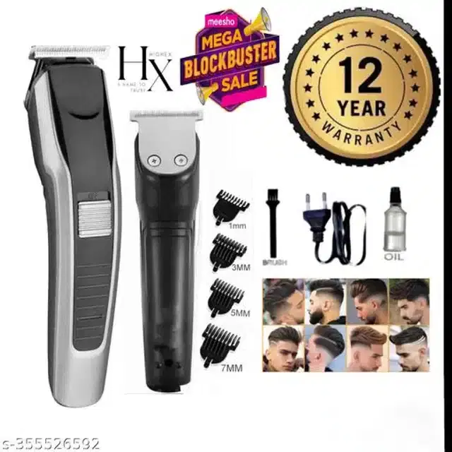Rechargeable Trimmer for Men, Black