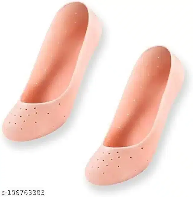 Moisturizing Silicon Gel Socks, Beige