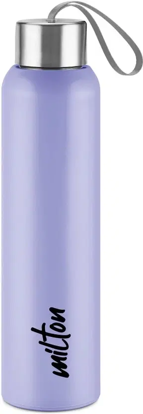 Milton Halo 600 Steel Thermoware, Inner Steel, PU Insulated, Leak Proof Water Bottle for School Kids, Office, Gym, Easy to Carry Strap, 500 ml, Purple