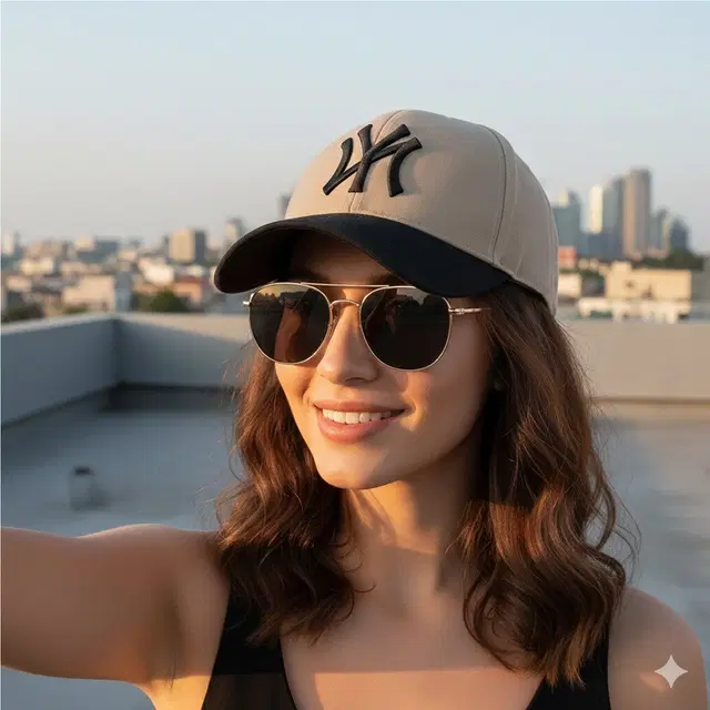 Baseball Cap for Women,Beige, Pack of 1