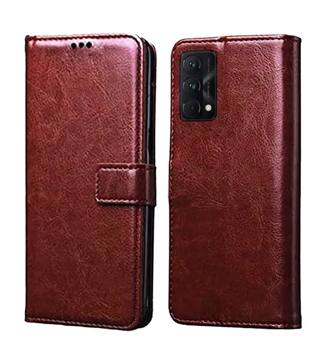 Artificial Leather Mobile Flip Cover for Realme GT Master Edition (Brown)