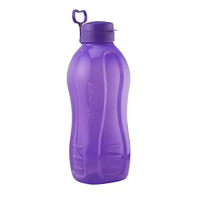 Airtight Plastic Water Bottle with Lid, Purple, 2000 ml