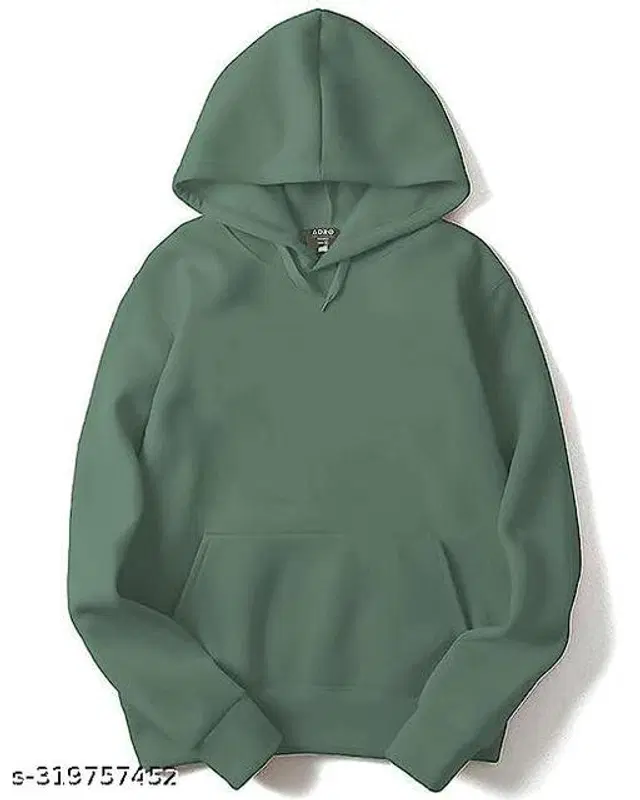 Fleece Hoodie for Women (Green, M)