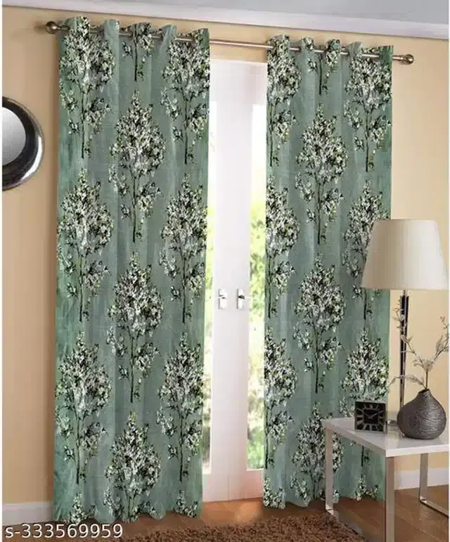 Polyester Curtain for Door, Multicolor, 7 Feet