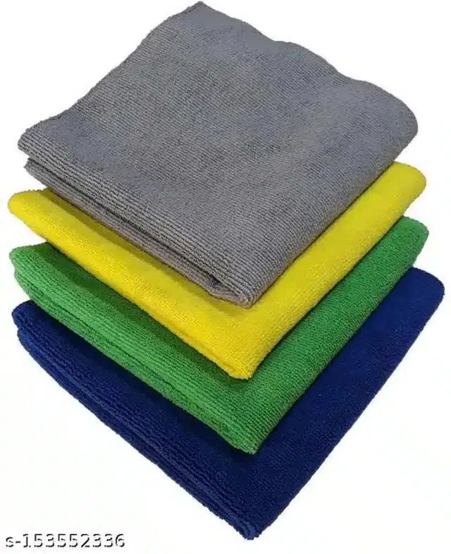 Microfiber Bath Towel, Multicolor, 40x40 cm, Pack of 4