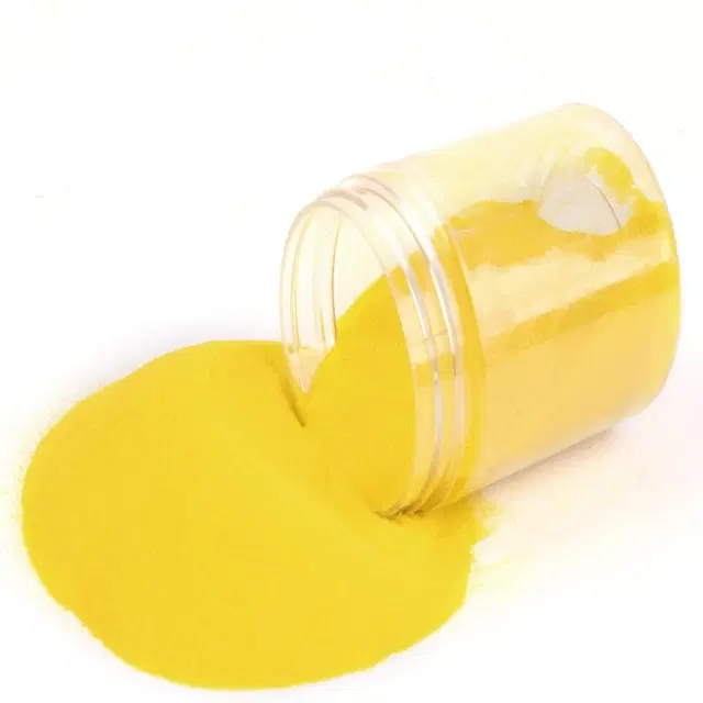 Bright Bloom Rangoli Powder for Diwali Floor Decoration, Yellow, 100 g