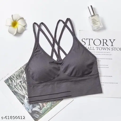 Viscose Spandex Bra for Women, Grey (30B)