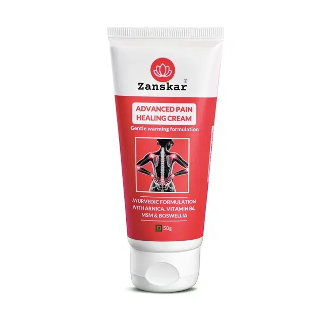 Advanced Pain Healing Cream | Deep Relief From Back Pain, Knee Pain, Neck Pain, Shoulder Pain &amp; Sprains | Natural Ingredients Vitamin B6, Msm, Arnica, Boswellia | 50 g Pack Of 1