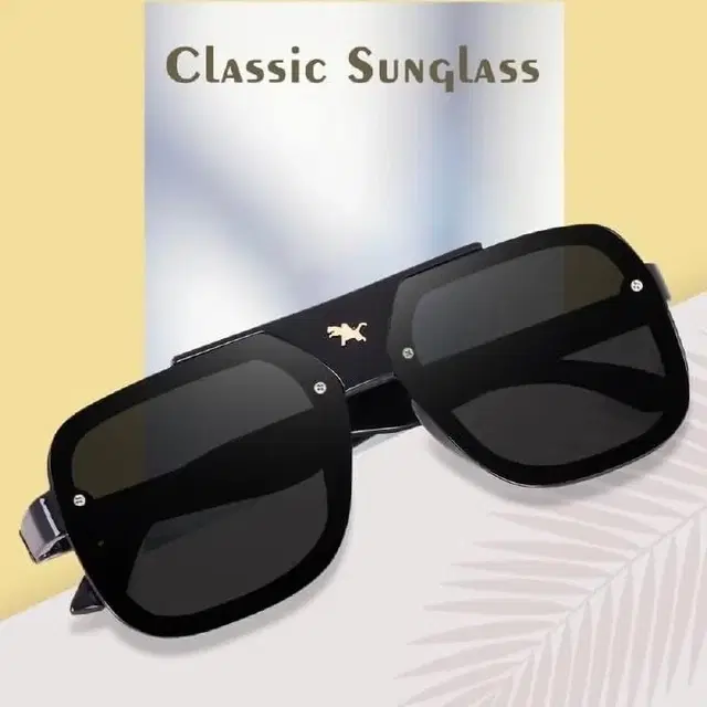 Fiber Sunglasses for Men (Black, Free Size)