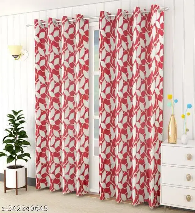 Polyester Curtain for Door, Multicolor, 5 Feet