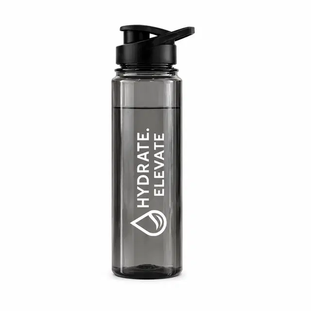 Time Marker Motivational Sipper Water Bottle With Stickers 1000ml Plastic