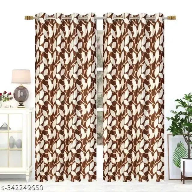 Polyester Curtain for Door, Multicolor, 5 Feet
