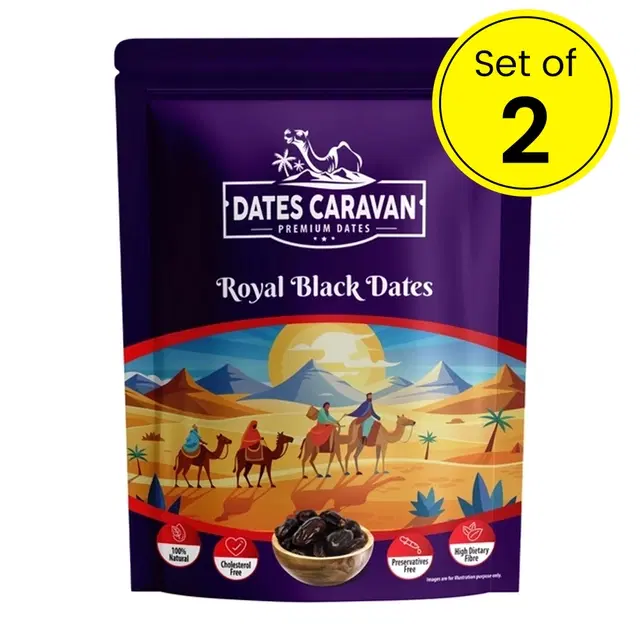 Dates Caravan Royal Black Dates 2X400 g (Set of 2)