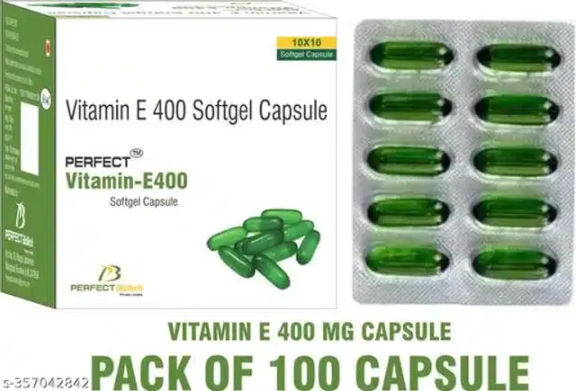 Vitamin E 400 Softgel Capsules, Pack of 100