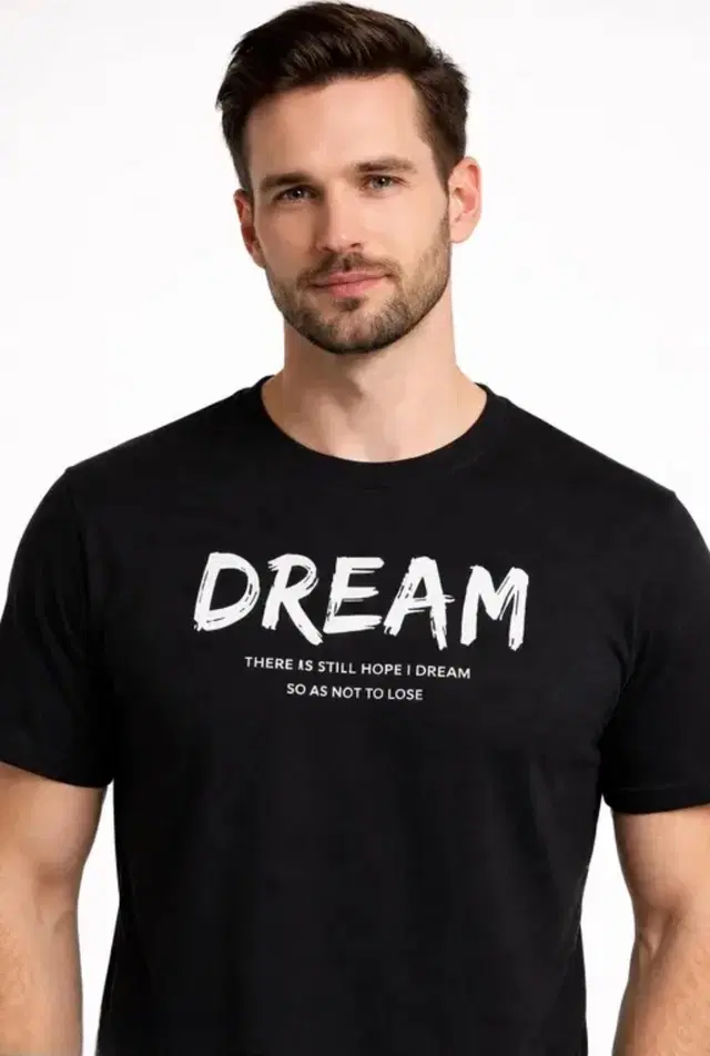 Polyester T-shirt for Men, Black (M)