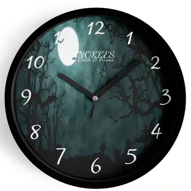 Plastic Printed Wall Clock, Multicolor, 7 Inches