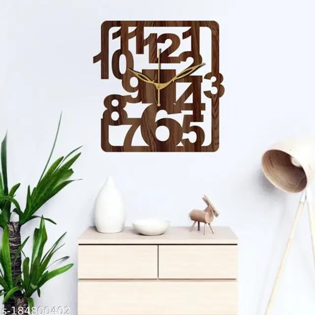 Wooden Wall Clock, Brown