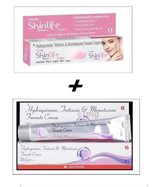 Combo of Skinlife, 15 g & Glenmark Melnor, 20 g Face Creams, Set of 2