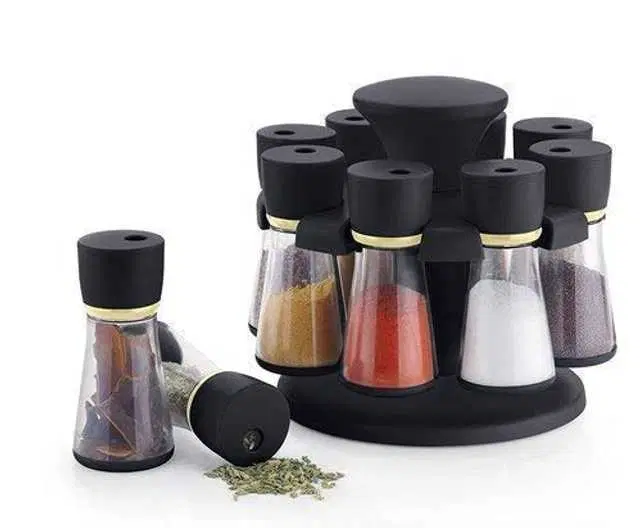 Abhi Plastic Premium Multipurpose Spice Rack Masala Organiser, Pack Of 8, Multicolor, AE-28