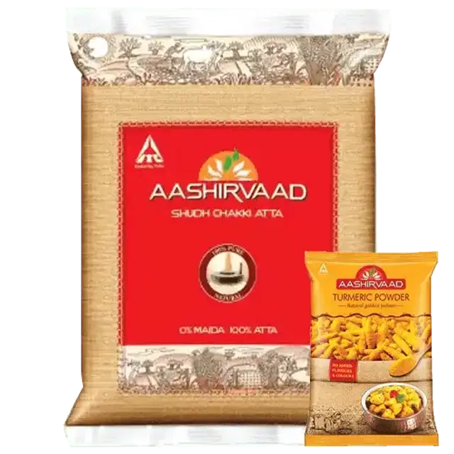 Aashirvaad Shudh Chakki Atta 10 kg + Turmeric powder 120 g