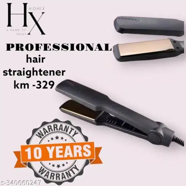Plastic Hair Straightener, Black