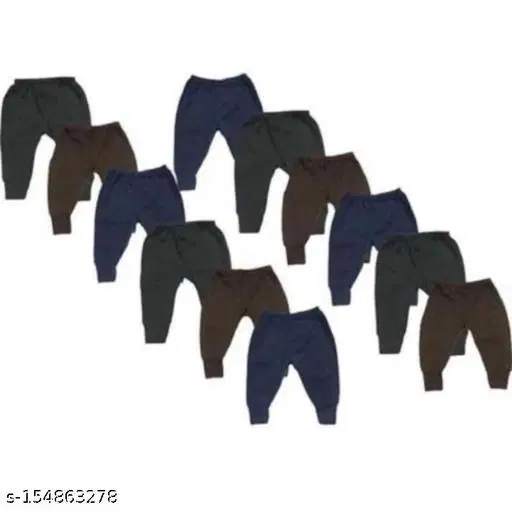 Woolen Thermal Bottomwear for Kids, Pack of 12 (Multicolor, 0-6 Months)