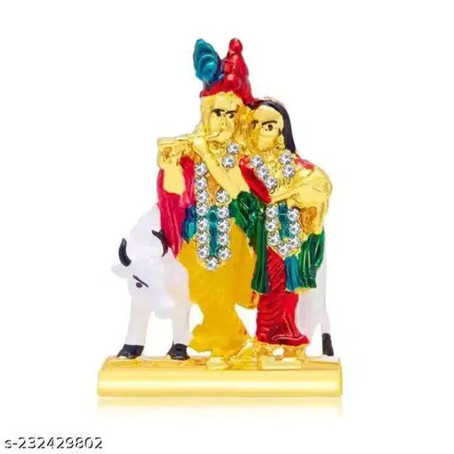 Radhe Krishna Car Dashboard Idol, Multicolor