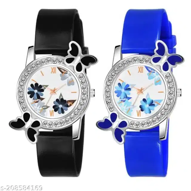 Analog Watch for Women, Pack of 2 (Multicolor)