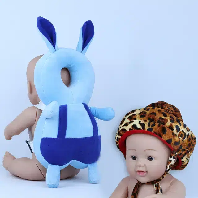 Infants Head & Back Safety Protector Pillow and Safety Helmet, Pack of 2 (Multicolor)