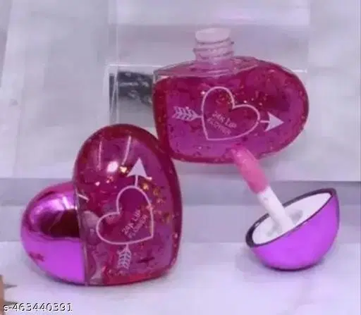 Heart Shape Lip Gloss, Multicolor, Pack of 2