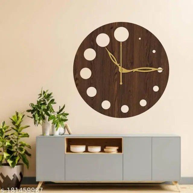 Wooden Wall Clock, Brown