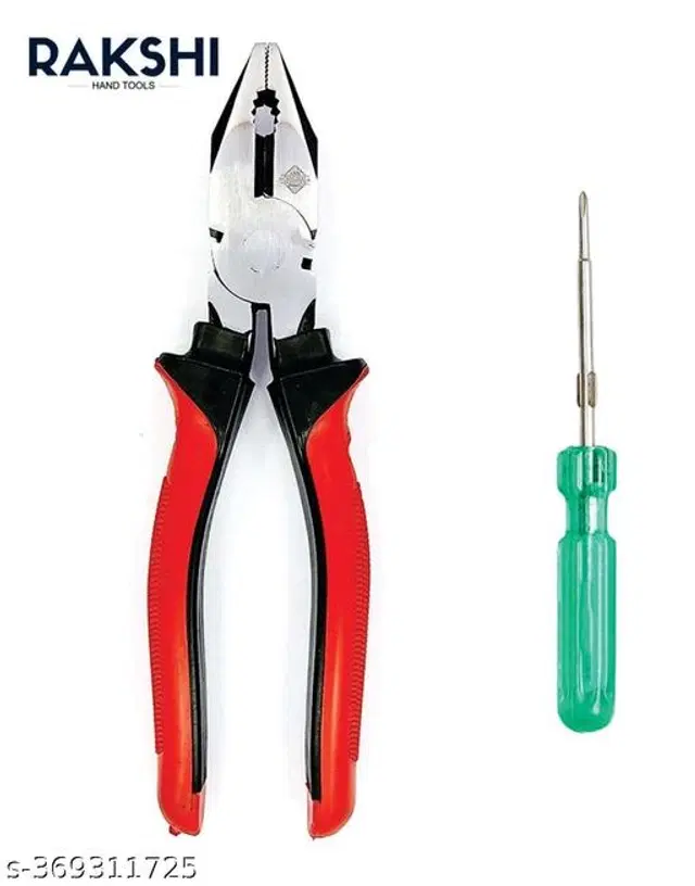 Stainless Steel Cutting Plier with Screw Driver, Multicolor, Set of 2