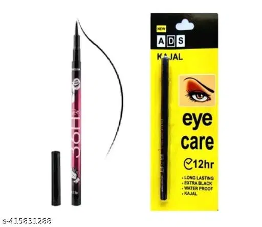 Combo Set Of 36 H Black Eyeliner + Ads Kajal