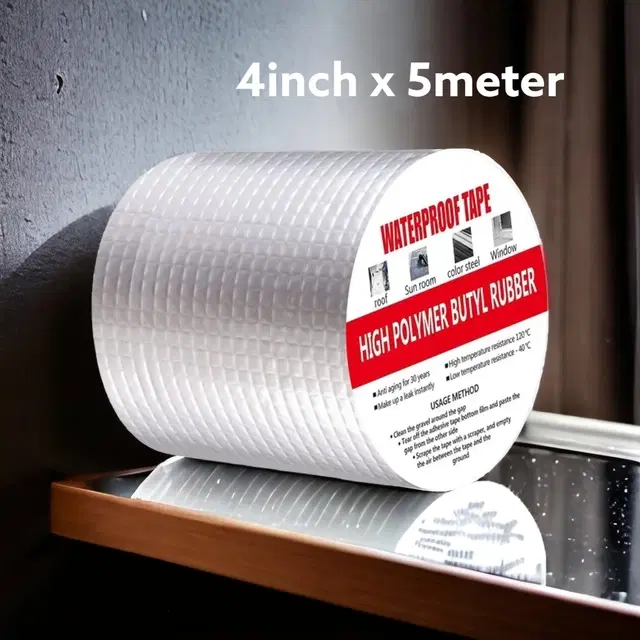 Aluminium Single Sided Self Adhesive Tape, Silver, 5 m