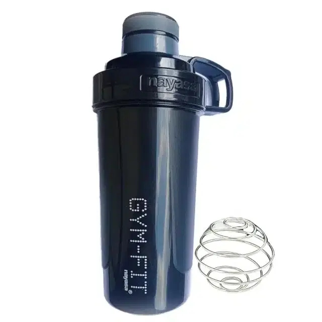 Gym Shaker Bottle with Steel Blender Ball, Assorted, 750 ml