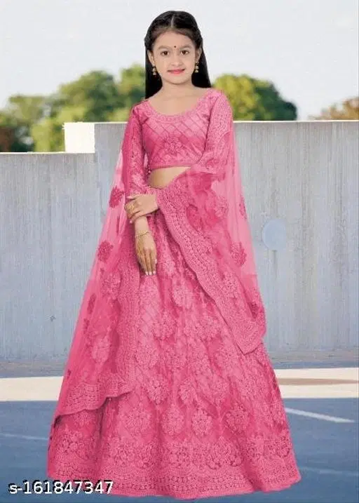 Lehenga Choli for Women (Pink, 3-4 Years)
