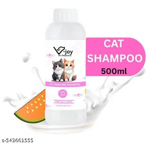 Smooth & Shine Cat Shampoo | Nourishing Hair and Shiny Body Wash | Suitable for All Cat Types ,500 ml,(Pack of 1)
