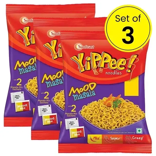 Sunfeast Yippee Mood Masala, 3X72.6 g (Pack of 3)