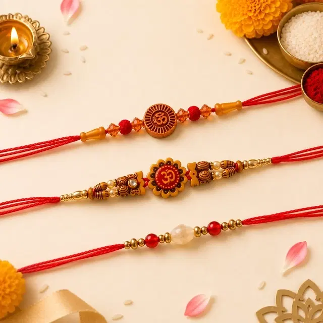 Om Rakhi Combo Pack, Pack of 3