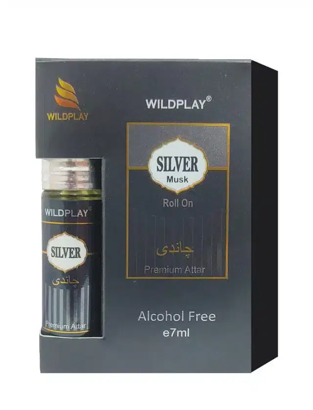 Wildplay Silver Musk Roll On Attar, 7 ml
