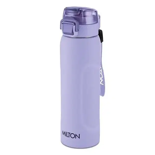 Milton Twiniq 900 Thermosteel Water Bottle 900 ml With One Touch Safety Lock, Long Hours Hot And Cold, Leak Proof Lid, Isi Certified I Vacuum Insulated I For Office, Gym, School I Purple