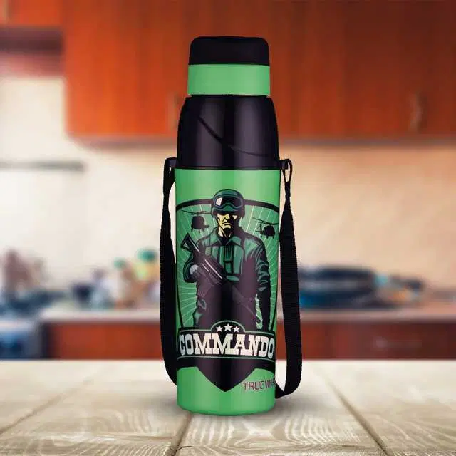 Trueware Wave Plus 600 Water Bottle Commando, 580 ml, Green, A-173