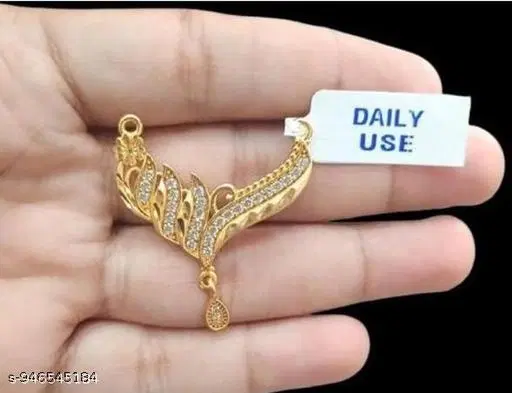 Micro Gold Plating Pendant for Girls and Woman (Gold, Free Size)