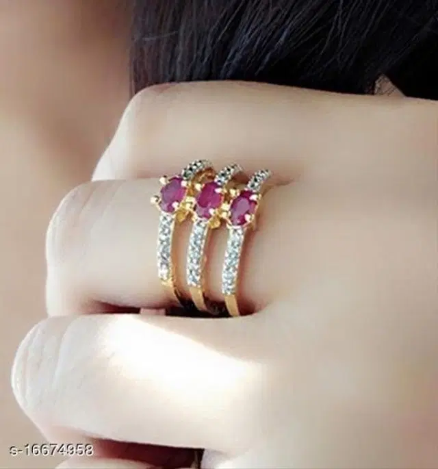 Alloy Ring for Women (Multicolor)
