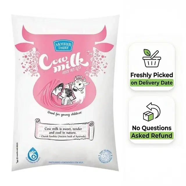 Mother Dairy Cow Milk 1 L