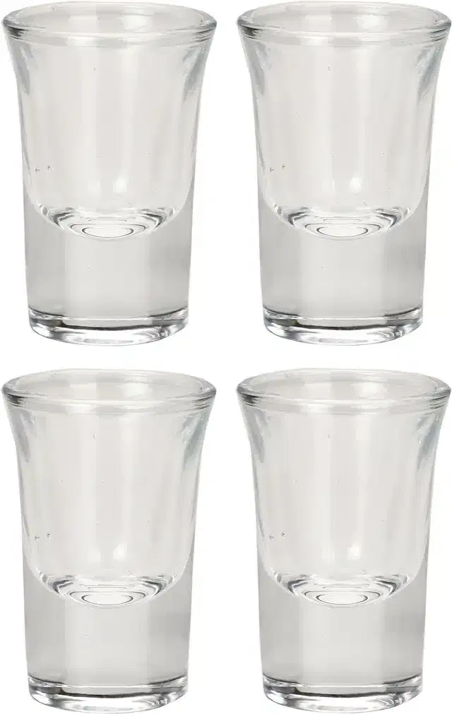 Liquor cum Cocktail Glasses, Transparent, 30 ml, Pack of 4
